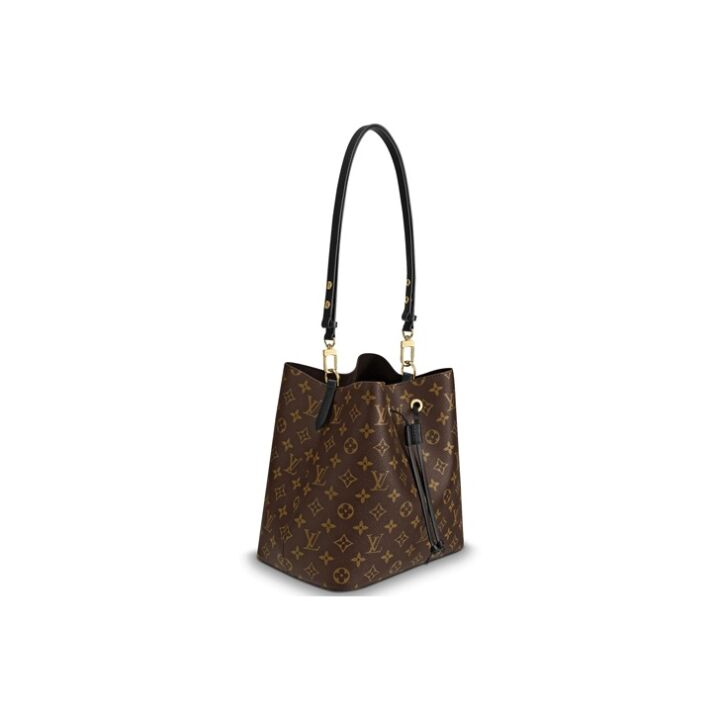 LOUIS VUITTON NONO MM 老花满印抽绳水桶包 帆布拼皮 手提单肩斜挎包 中号 女款 棕色