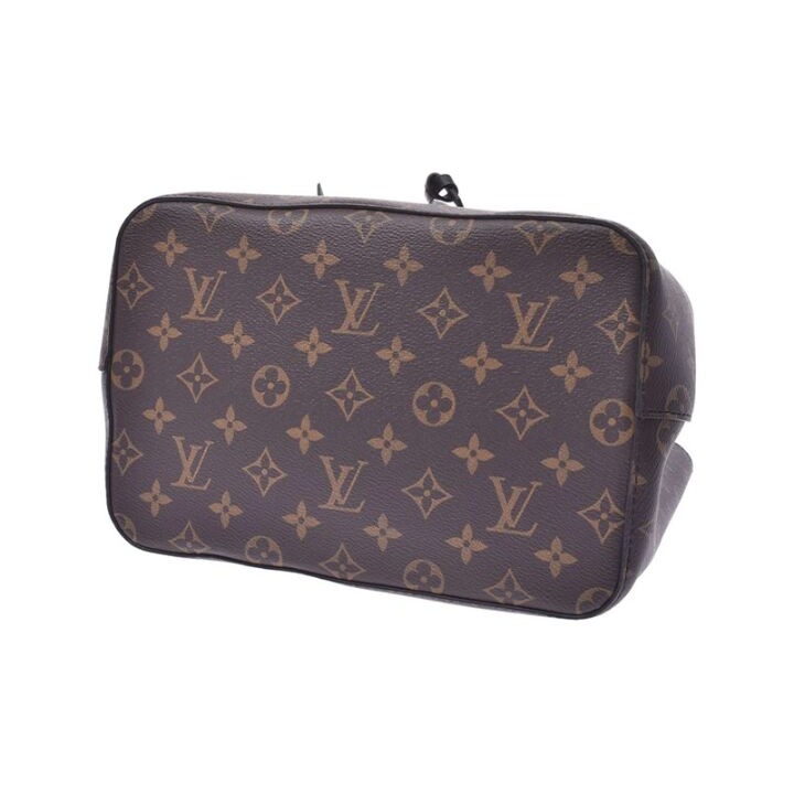 LOUIS VUITTON NONO MM 老花满印抽绳水桶包 帆布拼皮 手提单肩斜挎包 中号 女款 棕色