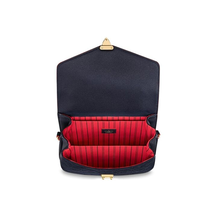LOUIS VUITTON Pochette Metis 老花压纹 牛皮 邮差包手提单肩斜挎包 女款 深海蓝拼红色
