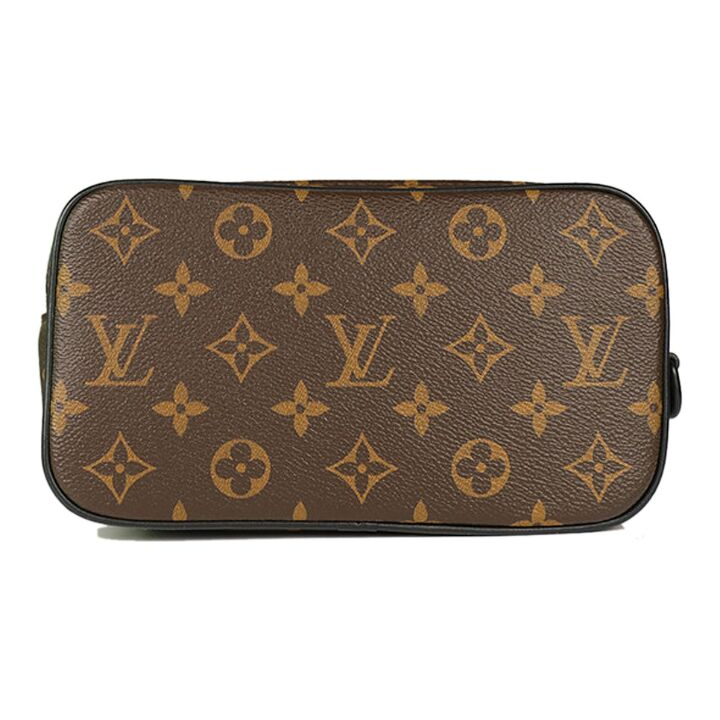 LOUIS VUITTON Pochette Volga 老花链条 牛皮 手拿包 男女同款情侣款 棕色