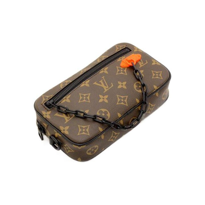LOUIS VUITTON Pochette Volga 老花链条 牛皮 手拿包 男女同款情侣款 棕色