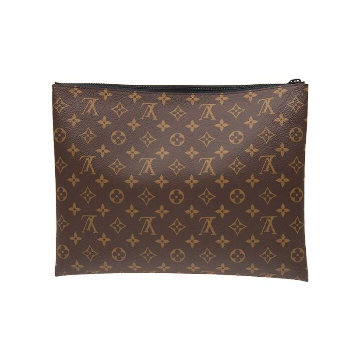 LOUIS VUITTON A4 Pouch 老花 皮革 手袋手提包 女款 棕色