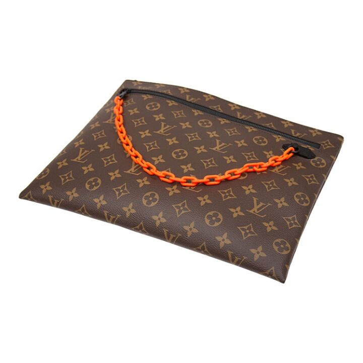 LOUIS VUITTON A4 Pouch 老花 皮革 手袋手提包 女款 棕色