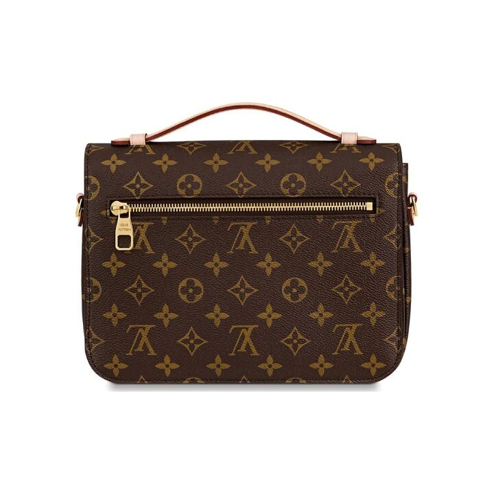 LOUIS VUITTON Pochette Metis 经典复古便携 涂层帆布拼牛皮饰边 腋下包邮差包单肩斜挎手提包 女款 棕色