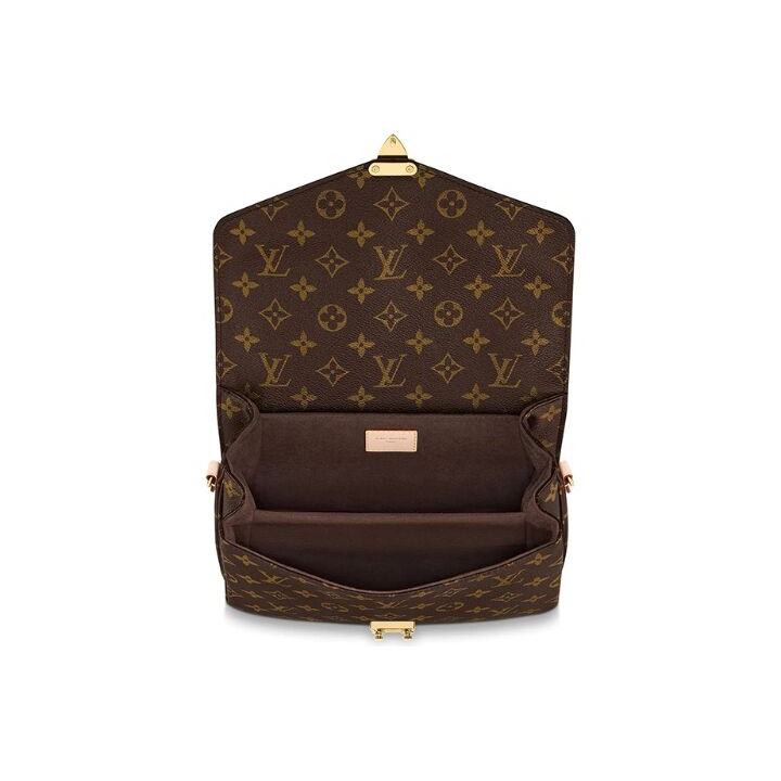 LOUIS VUITTON Pochette Metis 经典复古便携 涂层帆布拼牛皮饰边 腋下包邮差包单肩斜挎手提包 女款 棕色