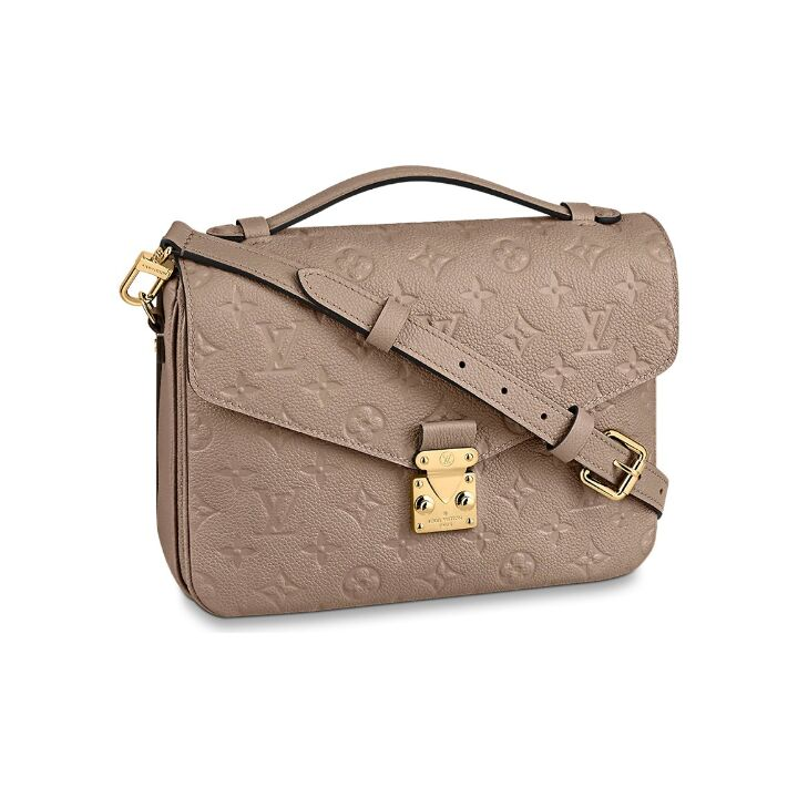 LOUIS VUITTON Pochette Metis 邮差包 老花压纹 手提单肩斜挎包 女款 糖果色 灰色