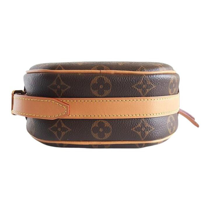 LOUIS VUITTON Boite Chapeau Souple系列 PM 经典老花满印拉链开合 涂层帆布拼牛皮 单肩斜挎包 小号 女款 棕色