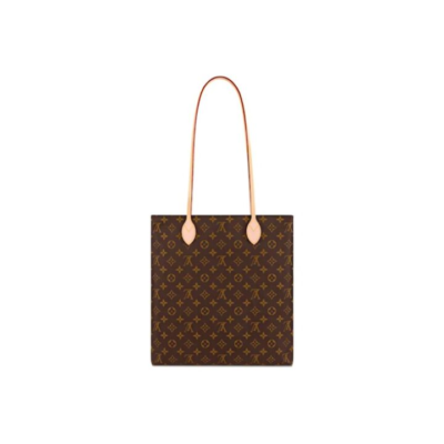 LOUIS VUITTON Carry It 经典老花 牛皮拼帆布 托特包Tote包购物袋单肩包 女款 棕色