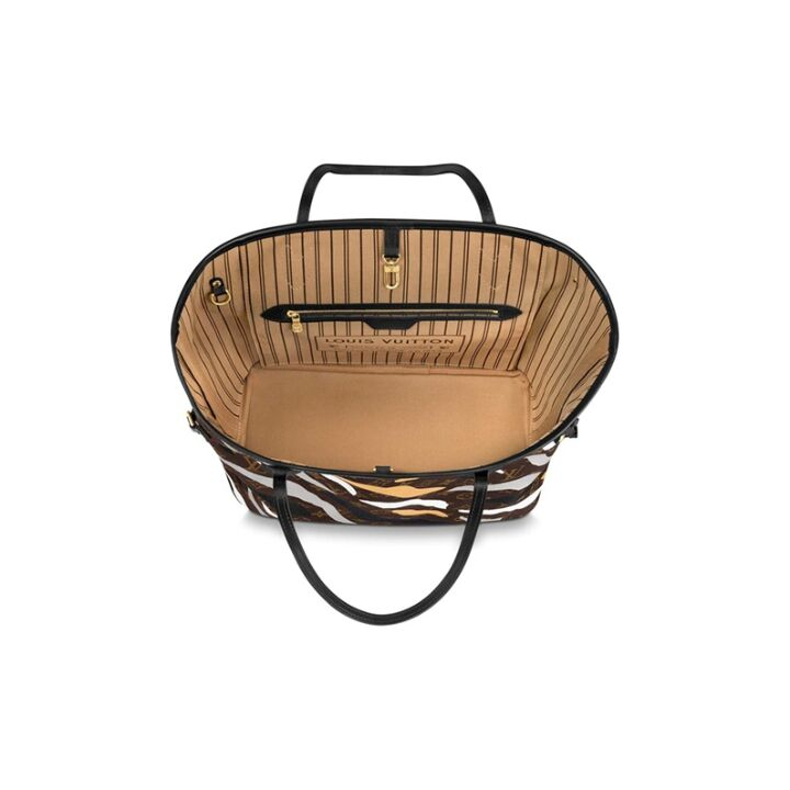 LOUIS VUITTON x 英雄联盟联名款 NEVERFULL 老花 牛皮 托特包Tote子母包单肩手提包 中号 女款 迷彩棕色