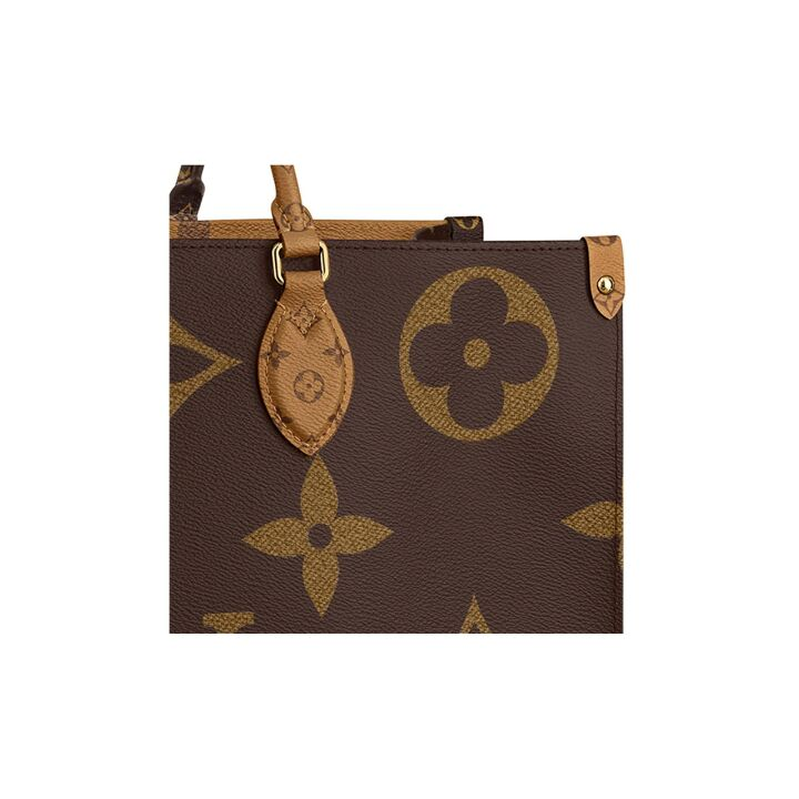 LOUIS VUITTON ONTHEGO GM#黑色肩带#经典老花满印 涂层帆布 托特包Tote包购物袋单肩手提包 大号 女款 棕色/焦糖色