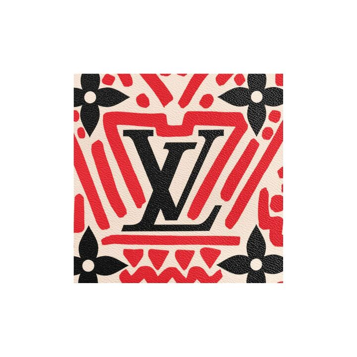 LOUIS VUITTON OnTheGo托特包 牛皮 老花印花 手提单肩包 大号 女款 奶白/红色