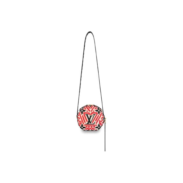LOUIS VUITTON Boite Chapeau Souple全幅涂鸦艺术印花 涂层帆布牛皮饰边 单肩斜挎包 小号 女款 黑色/红色