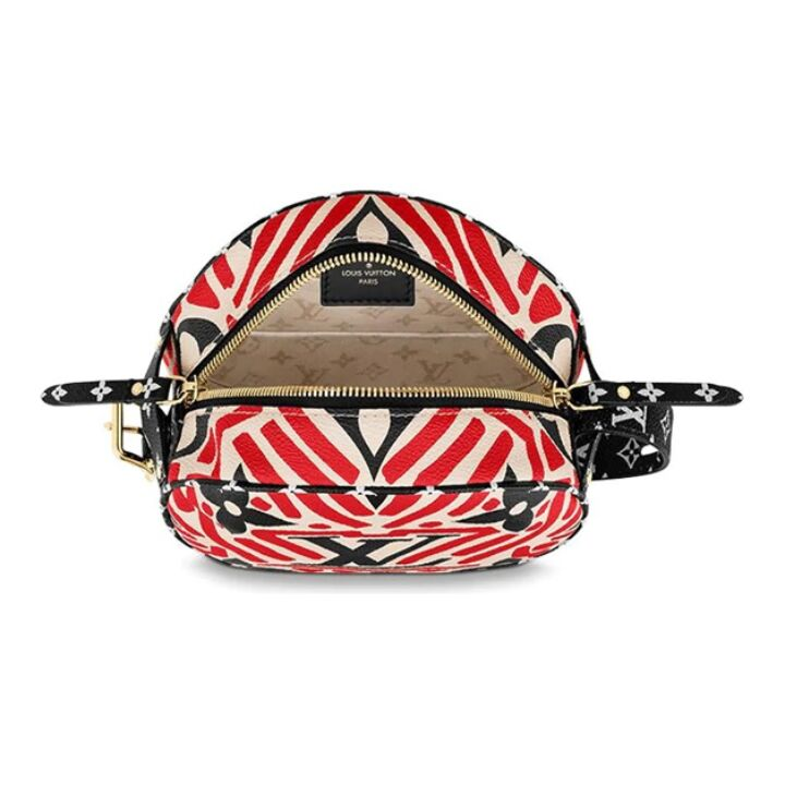 LOUIS VUITTON Boite Chapeau Souple全幅涂鸦艺术印花 涂层帆布牛皮饰边 单肩斜挎包 小号 女款 黑色/红色