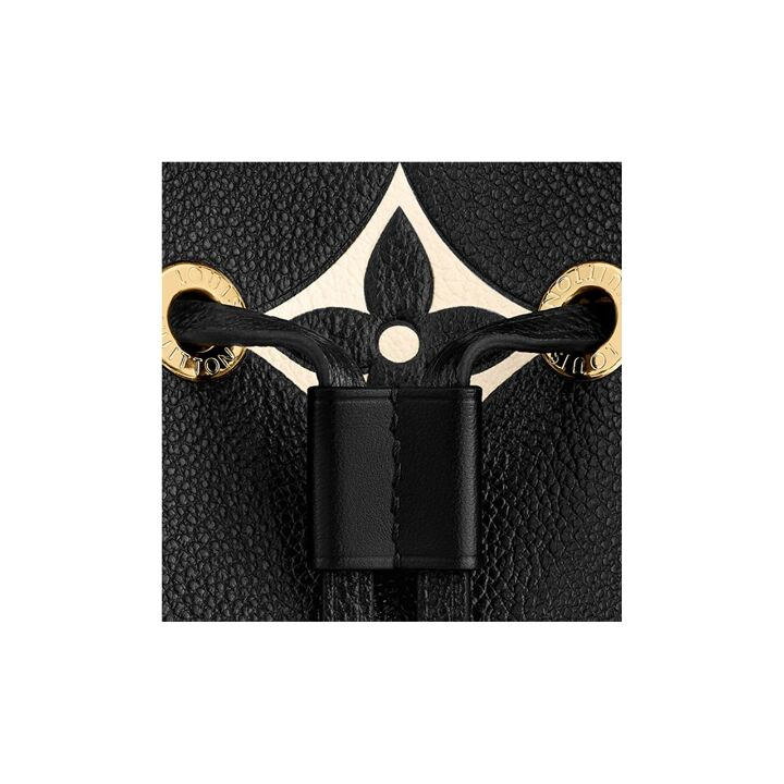 LOUIS VUITTON NONO 老花印花 粒面牛皮革 水桶包单肩包斜挎包手提包 中号 女款 黑色