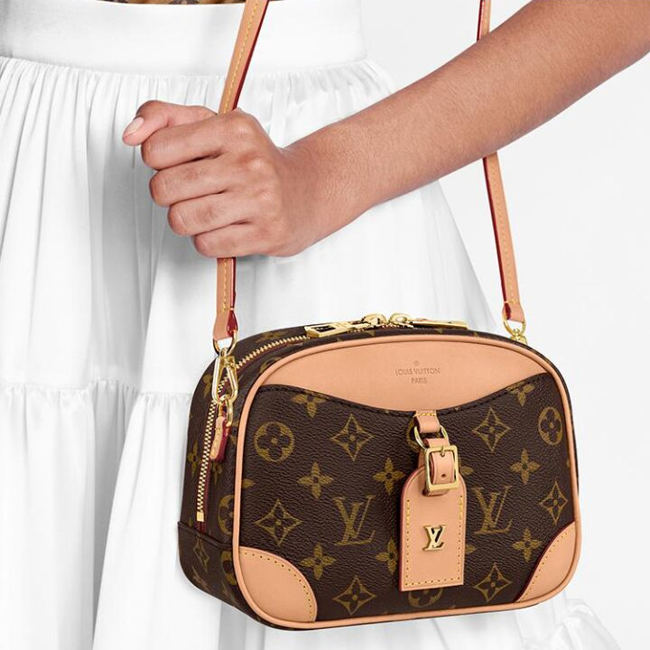 LOUIS VUITTON Deauville 老花满印 牛皮 单肩斜挎包 迷你 女款 棕色