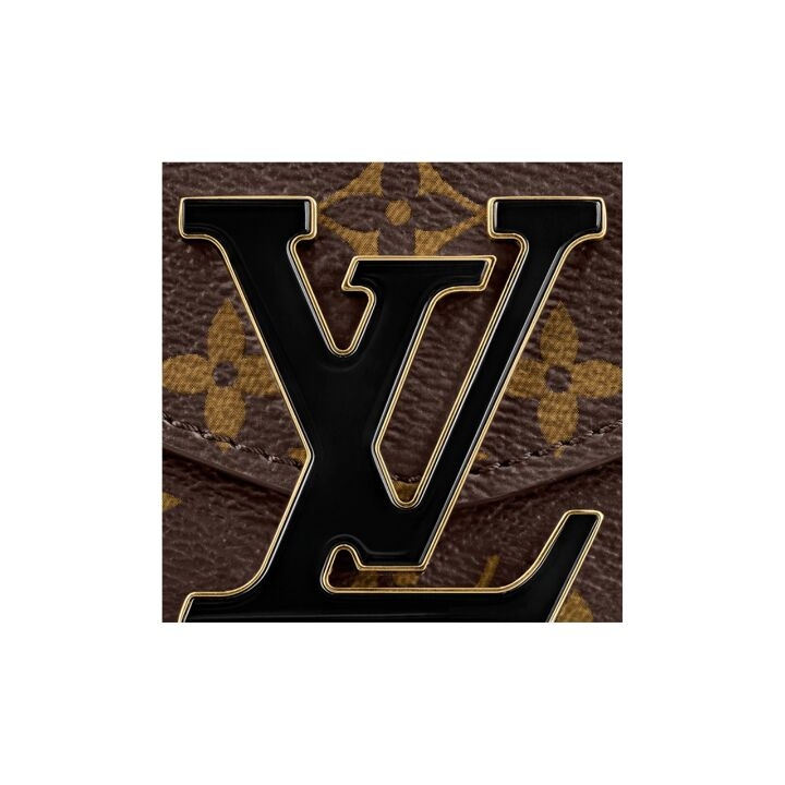 LOUIS VUITTON Passy 经典老花可调节肩带 涂层帆布拼牛皮饰边 邮差包斜挎单肩包 女款 棕色
