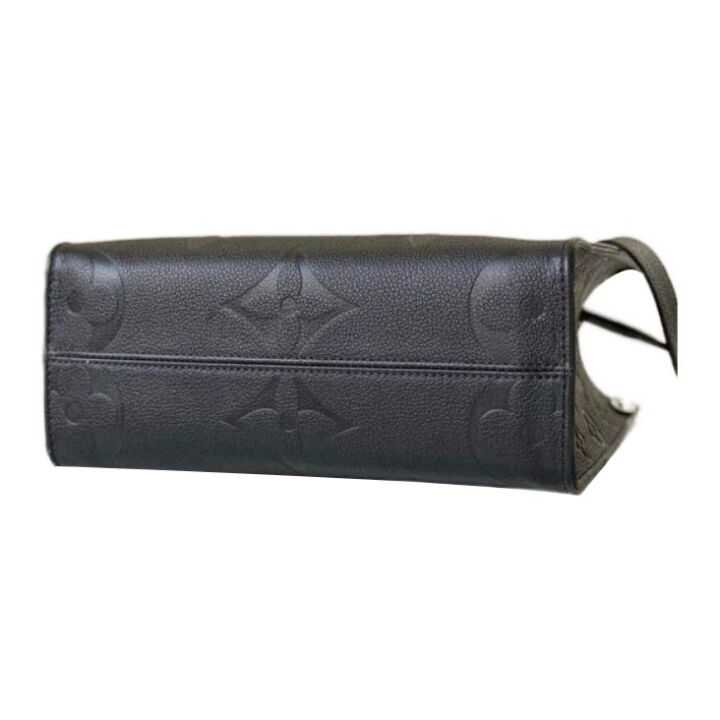 LOUIS VUITTON ONTHEGO 老花压纹 牛皮 托特包Tote包购物袋单肩斜挎手提包 小号 女款 黑色