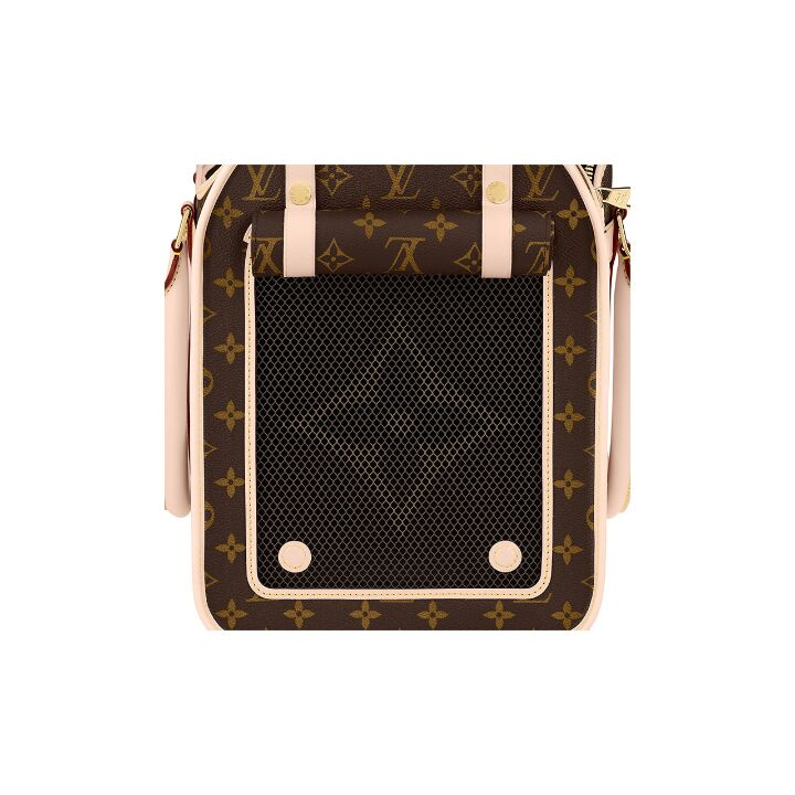 LOUIS VUITTON Dog Carrier 40 经典老花可调节肩带 帆布涂层 宠物包单肩斜挎包 男女同款情侣款 棕色