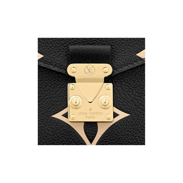 LOUIS VUITTON Pochette Metis 金色五金字母Logo 牛皮 邮差包手提包单肩包斜挎包 女款 黑色/米色