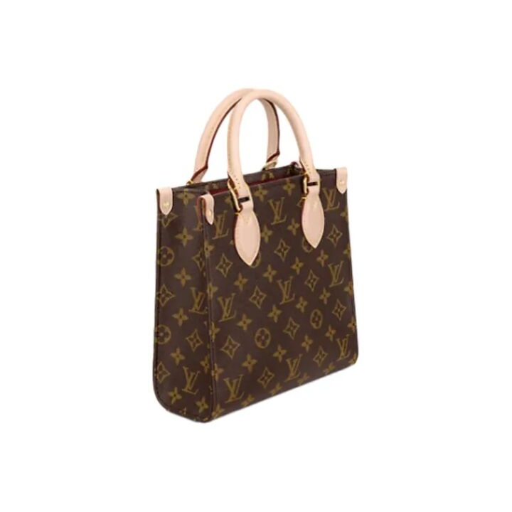 LOUIS VUITTON Sac Plat BB 经典老花满印 涂层帆布拼小牛皮饰边 琴谱包手提单肩斜挎包 小号 男女同款 棕色