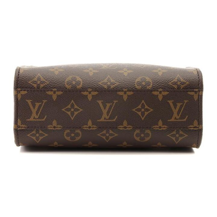 LOUIS VUITTON Sac Plat BB 经典老花满印 涂层帆布拼小牛皮饰边 琴谱包手提单肩斜挎包 小号 男女同款 棕色