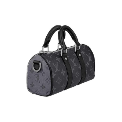 LOUIS VUITTON keepall XS 经典老花满印可调节肩带 帆布涂层拼牛皮饰边 手提包单肩包斜挎包 加小号 男女同款 黑色
