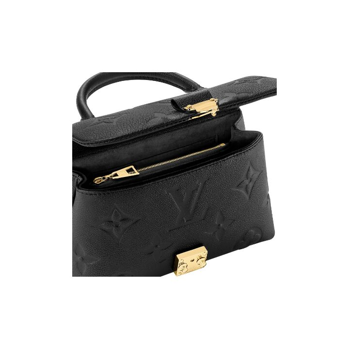 LOUIS VUITTON Madeleine BB可拆卸可调节肩带 压花粒面牛皮革 单肩斜挎手提包 小号 女款 黑色