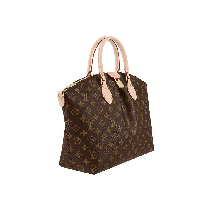 LOUIS VUITTON Boetie系列 托特包 经典老花帆布涂层 可拆卸可调节肩带 单肩斜挎手提包 中号 女款 棕色