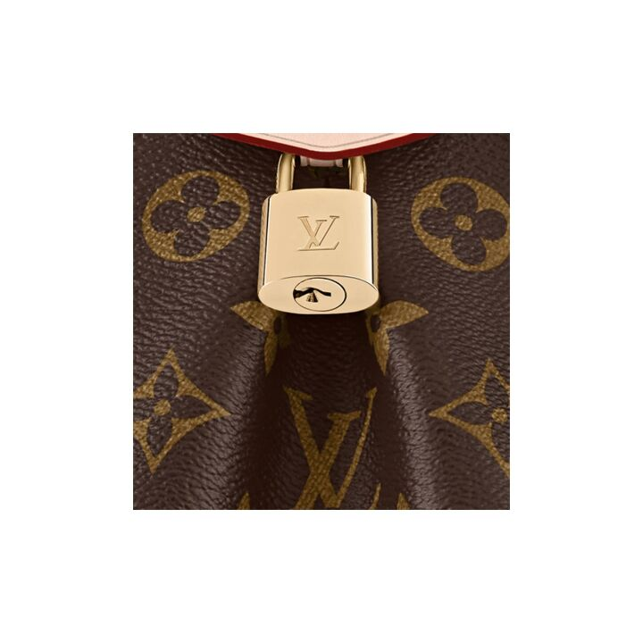LOUIS VUITTON Boetie系列 托特包 经典老花帆布涂层 可拆卸可调节肩带 单肩斜挎手提包 中号 女款 棕色