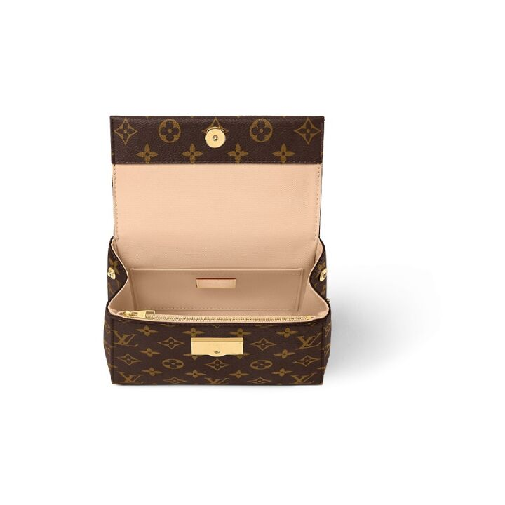 LOUIS VUITTON Cluny Mini 老花可拆卸肩带 涂层帆布拼牛皮革饰边 手提单肩斜挎包 小号 女款 棕色
