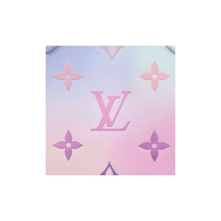 LOUIS VUITTON NEVERFULL MM经典老花图案 涂层帆布 托特包Tote包购物袋子母包单肩手提包 中号 女款 渐变渲染粉色