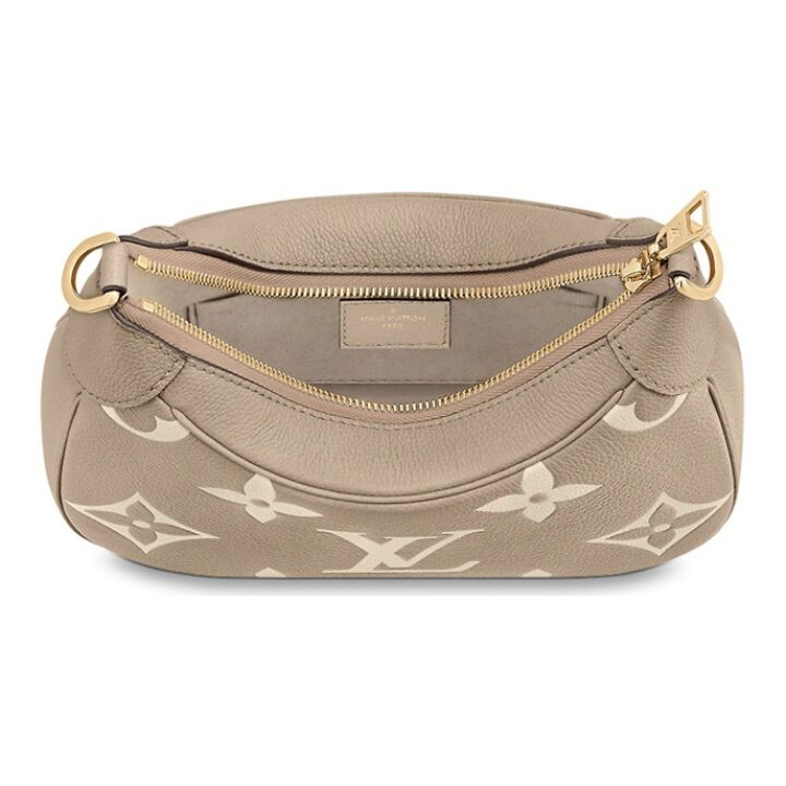 LOUIS VUITTON Bagatelle 压纹图案可拆卸可调节肩带 软粒面牛皮 腋下包手提单肩斜挎包 女款 米色