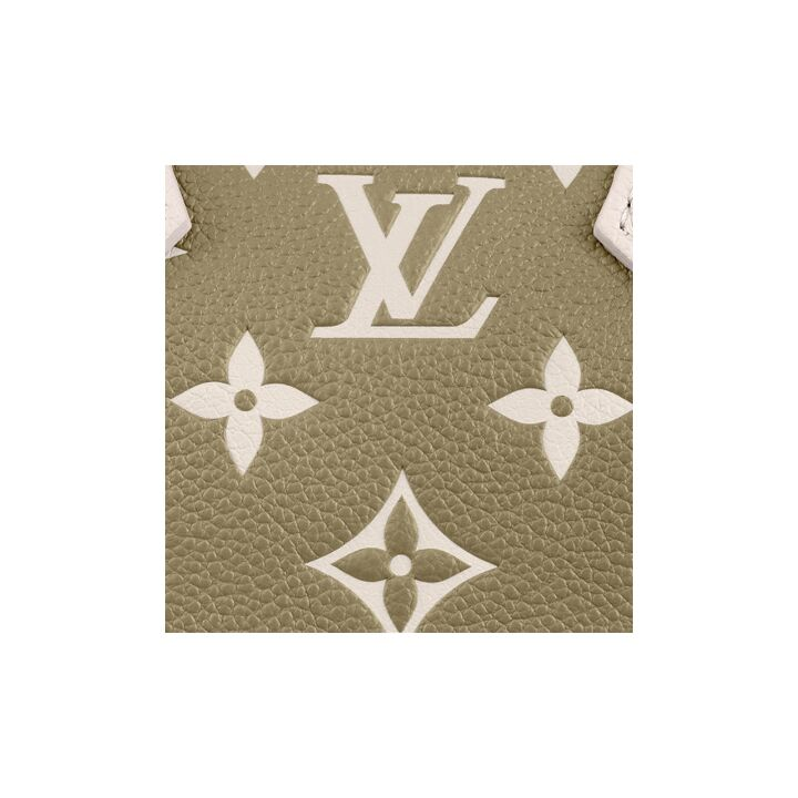 LOUIS VUITTON Speedy 20 金色五金双拉链开合可拆卸可调节肩 压纹粒面牛皮 枕头包单肩斜挎手提包 女款 米色/黄褐色