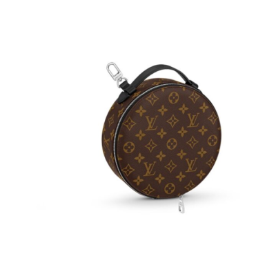 LOUIS VUITTON Audio Case系列 经典老花涂层帆布拼牛皮革耳机包 男款 棕色