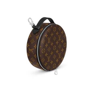 LOUIS VUITTON Audio Case系列 经典老花涂层帆布拼牛皮革耳机包 男款 棕色