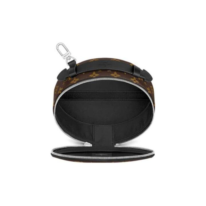 LOUIS VUITTON Audio Case系列 经典老花涂层帆布拼牛皮革耳机包 男款 棕色