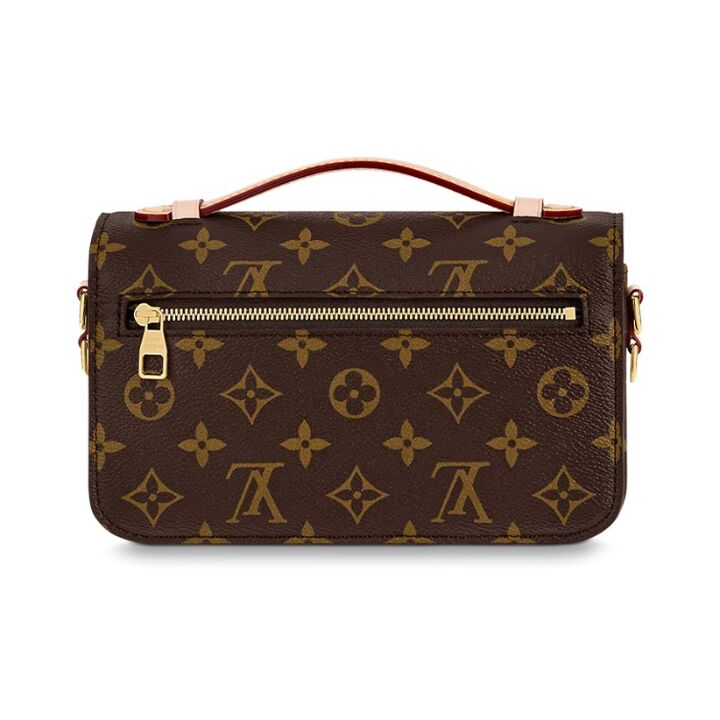 LOUIS VUITTON Pochette Metis East West 经典老花可拆卸肩带 涂层帆布拼牛皮革饰边 邮差包手提斜挎单肩包 女款 棕色