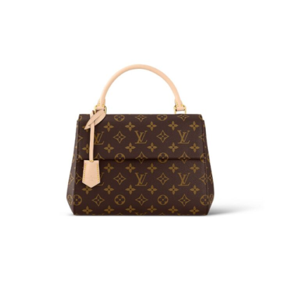 LOUIS VUITTON Side Trunk PM 可拆卸可调节肩带字母组合 涂层帆布 单肩斜挎手提包 小号 女款 棕色