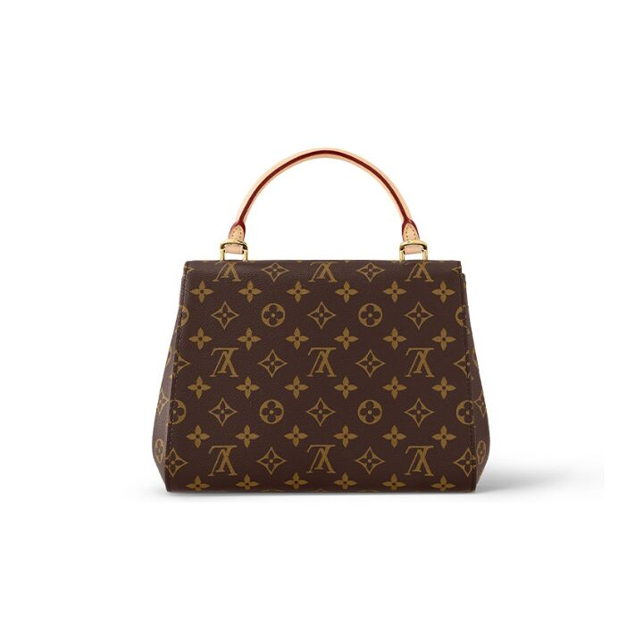 LOUIS VUITTON Cluny 老花满印可拆卸肩带 涂层帆布拼牛皮饰边 单肩斜挎手提包 中号 女款 棕色