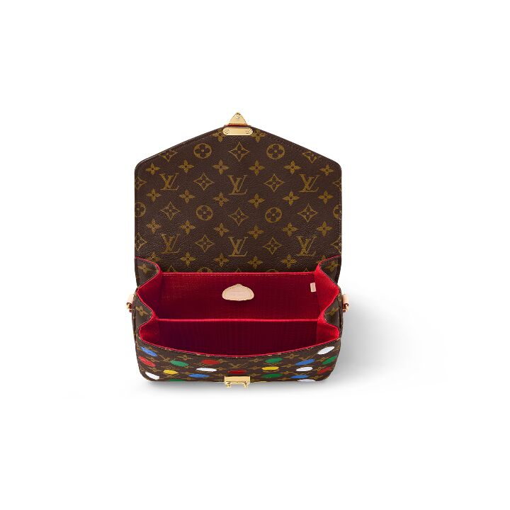 LOUIS VUITTON x Yayoi Kusama草间弥生 联名款 Pochette Metis 老花满印扭锁开合 牛皮拼帆布 手提单肩斜挎包 女款 多色