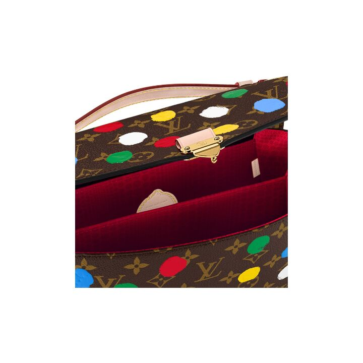 LOUIS VUITTON x Yayoi Kusama草间弥生 联名款 Pochette Metis 老花满印扭锁开合 牛皮拼帆布 手提单肩斜挎包 女款 多色