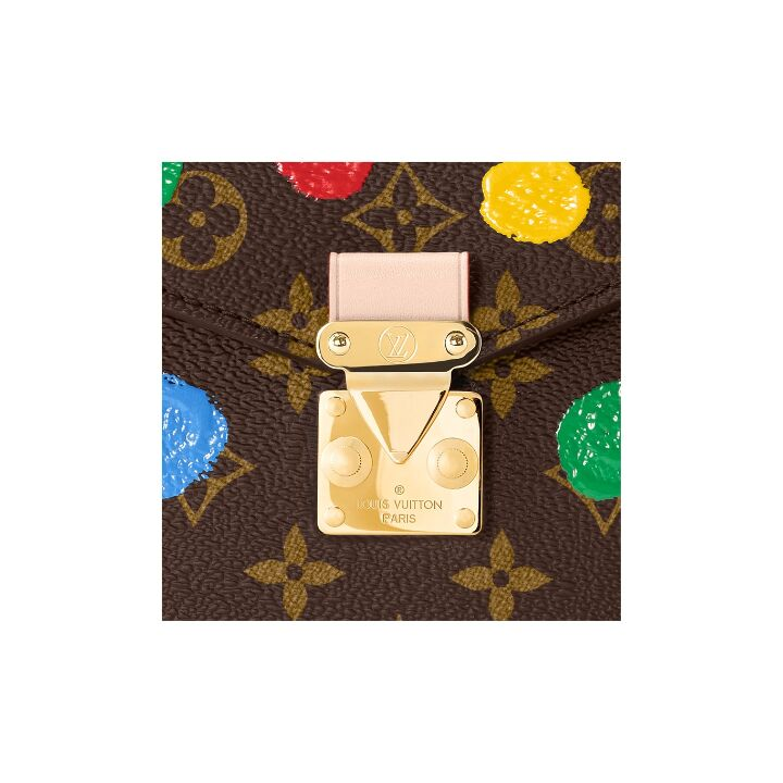 LOUIS VUITTON x Yayoi Kusama草间弥生 联名款 Pochette Metis 老花满印扭锁开合 牛皮拼帆布 手提单肩斜挎包 女款 多色