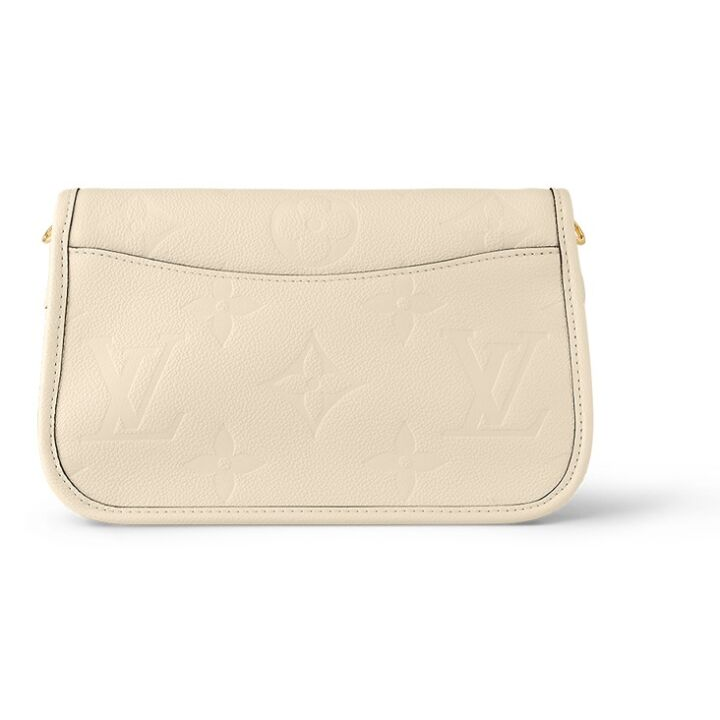 LOUIS VUITTON Diane 可拆卸不可调节肩带老花压纹 粒面牛皮 斜挎手提单肩包 女款 米色
