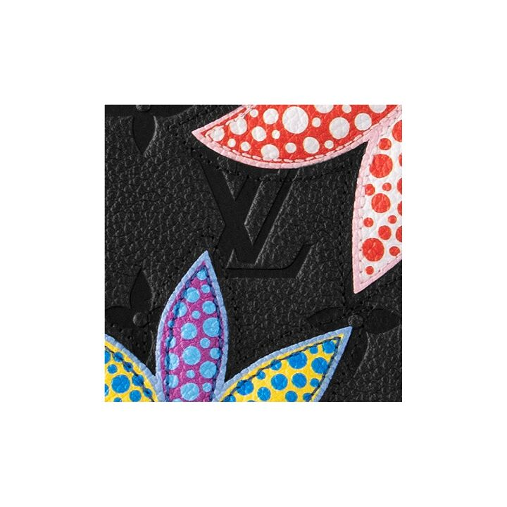LOUIS VUITTON x Yayoi Kusama草间弥生 联名款 ONTHEGO MM Cabas 老花压纹 牛皮 单肩手提包 中号 女款 黑色