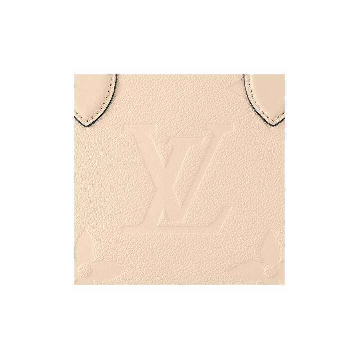 LOUIS VUITTON ONTHEGO PM 可拆卸可调节肩带 压花粒面牛皮 托特包Tote包购物袋单肩斜挎手提包 小号 女款 奶油白