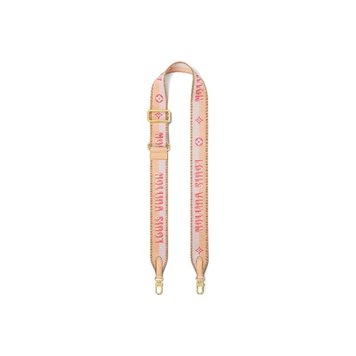LOUIS VUITTON SpeedyBandoulière 20 可拆卸可调节肩带拉链开合交织字母 涂层帆布 单肩斜挎旅行包 女款 棕色 粉色/橙色