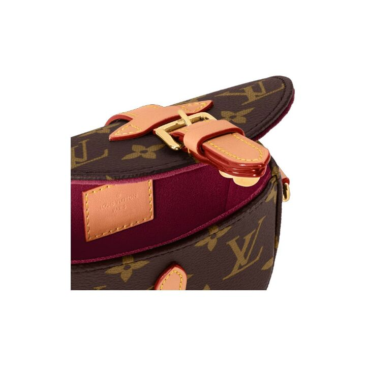 LOUIS VUITTON 老花满印可拆卸肩带 帆布拼皮革 双子星 马鞍包单肩斜挎包 迷你 女款 棕色