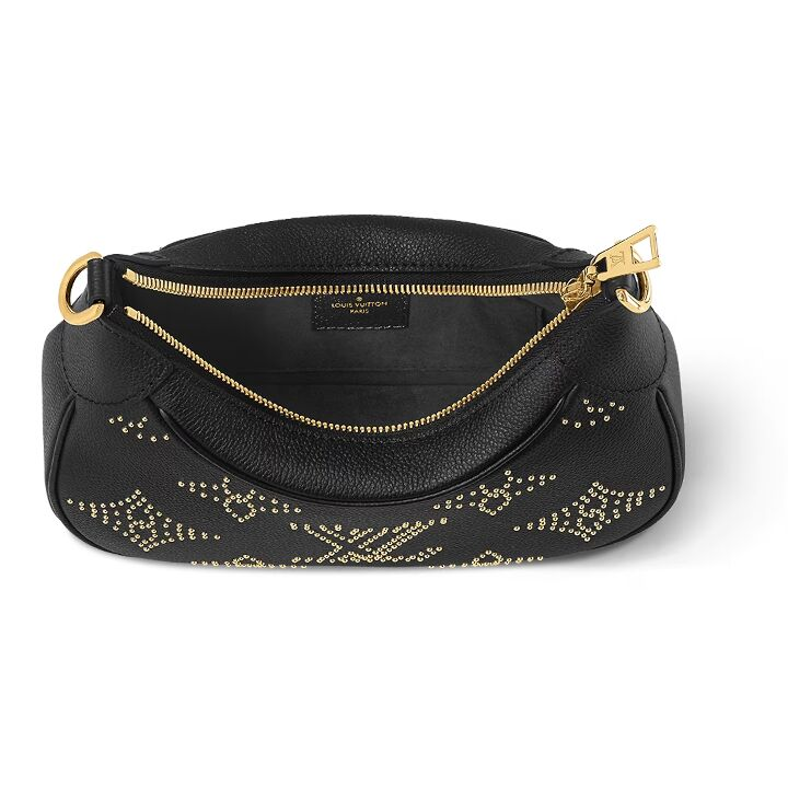 LOUIS VUITTON Bagatelle 经典老花可拆卸可调节肩带 牛皮革 单肩斜挎手提包 女款 黑色
