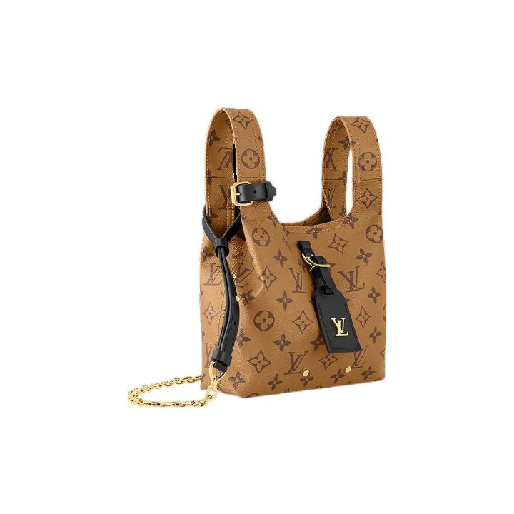 LOUIS VUITTON Atlantis BB 可拆卸可调节肩带老花满印 牛皮革 单肩斜挎手提包 小号 女款 棕色