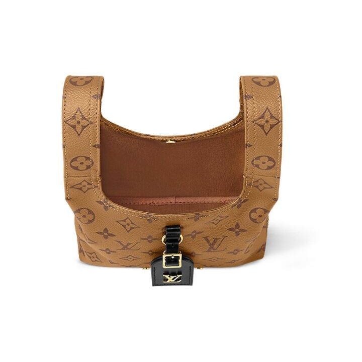 LOUIS VUITTON Atlantis BB 可拆卸可调节肩带老花满印 牛皮革 单肩斜挎手提包 小号 女款 棕色
